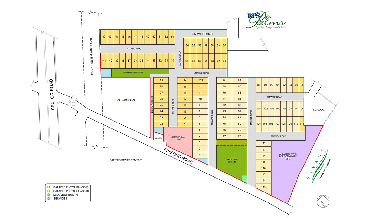 RPS Palm Drive Residences Faridabad Site Plan